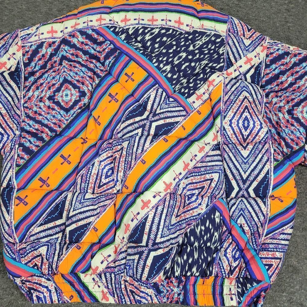 Free People PF Movement Power House Women's Puffer Size L Navy Combo Print New W - Picture 3 of 11